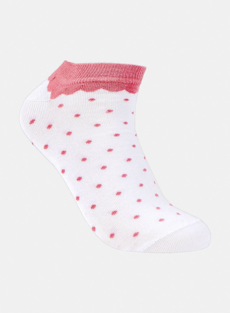 Odds Women's Pack of 3 Lycra Ankle Patterned Plain Socks - Image 4